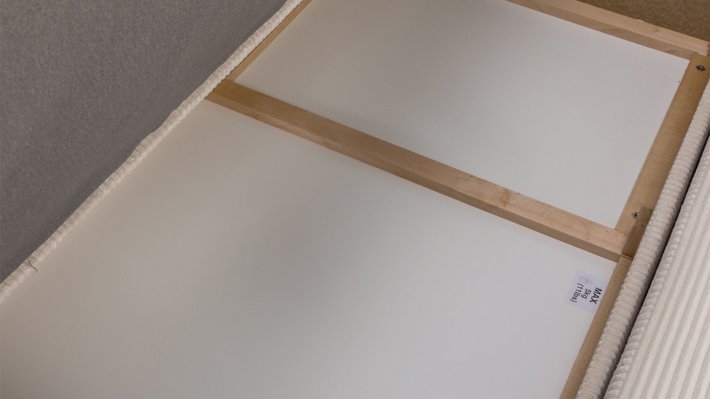 Canapé d'angle convertible réversible 4/5 places en velours côtelé beige - Malte