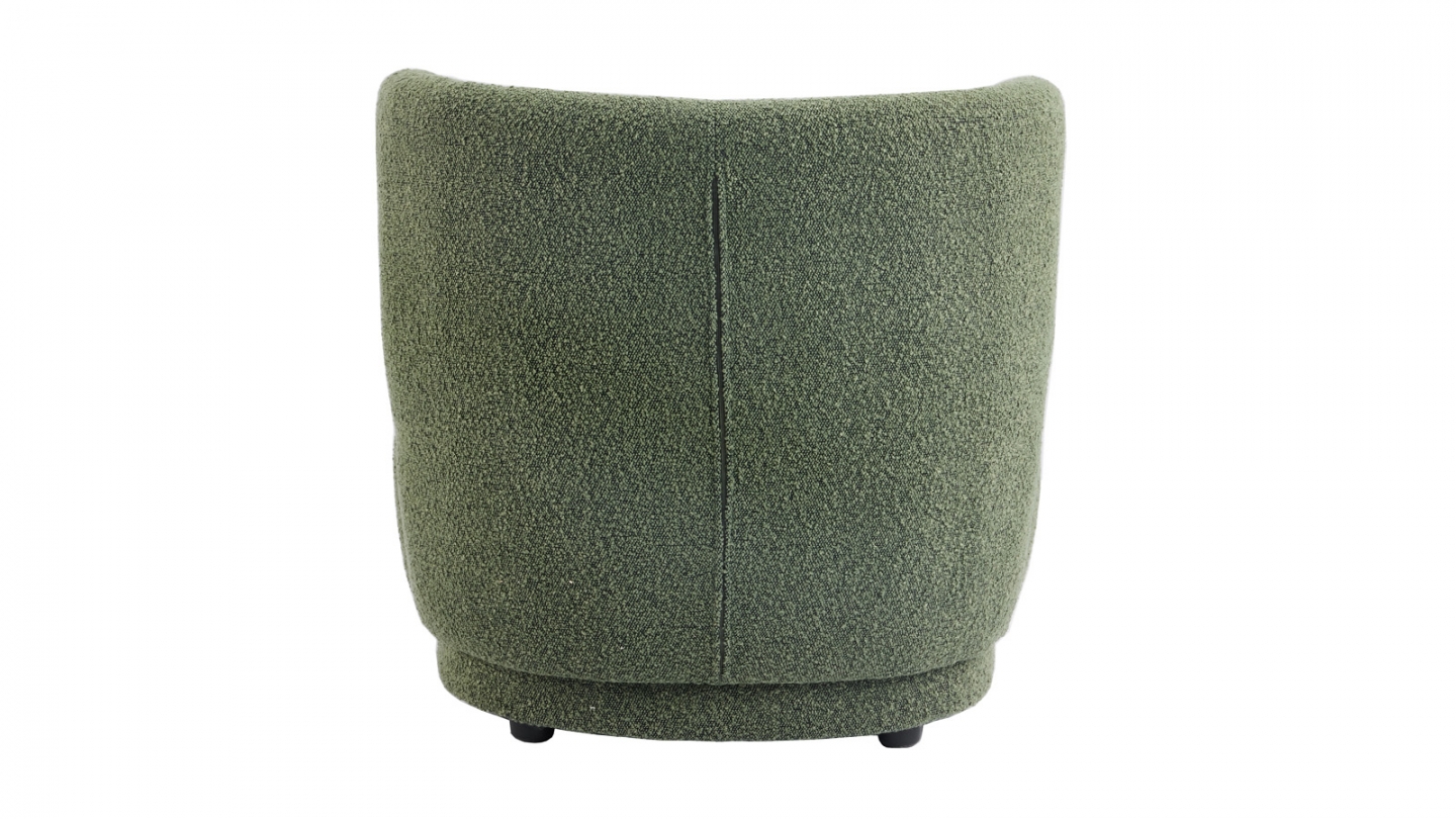 Fauteuil en tissu bouclette vert - Ester