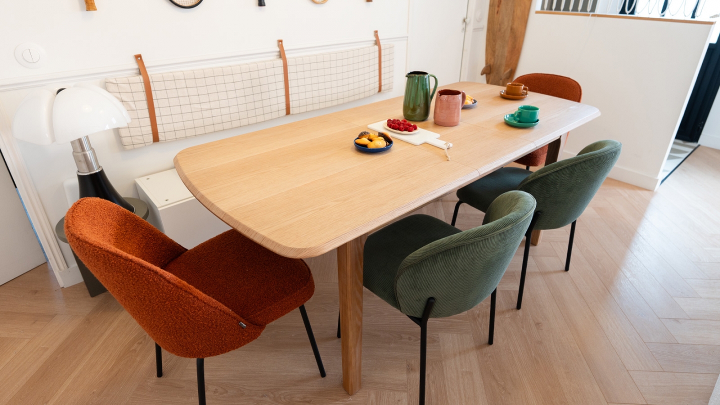 Table à manger extensible en bois 160/200 cm - Moris