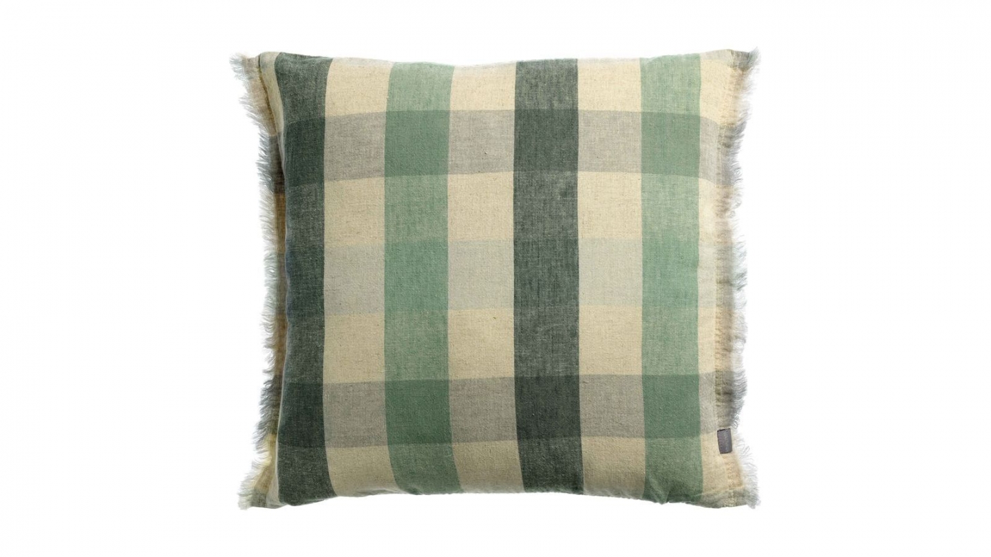 Coussin à imprimé vert thym 45 x 45 cm - Kate