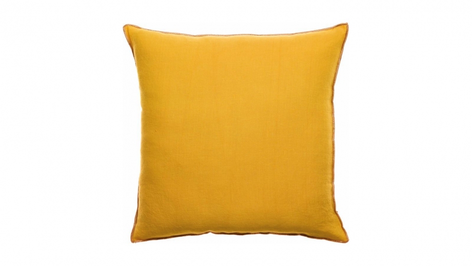 Coussin en lin mangue jaune 45 x 45 cm - Zeff Celeste
