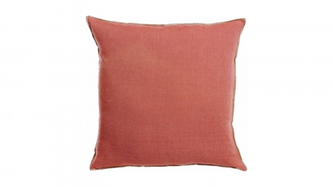 Coussin en lin pêche orange 45 x 45 cm - Zeff Celeste