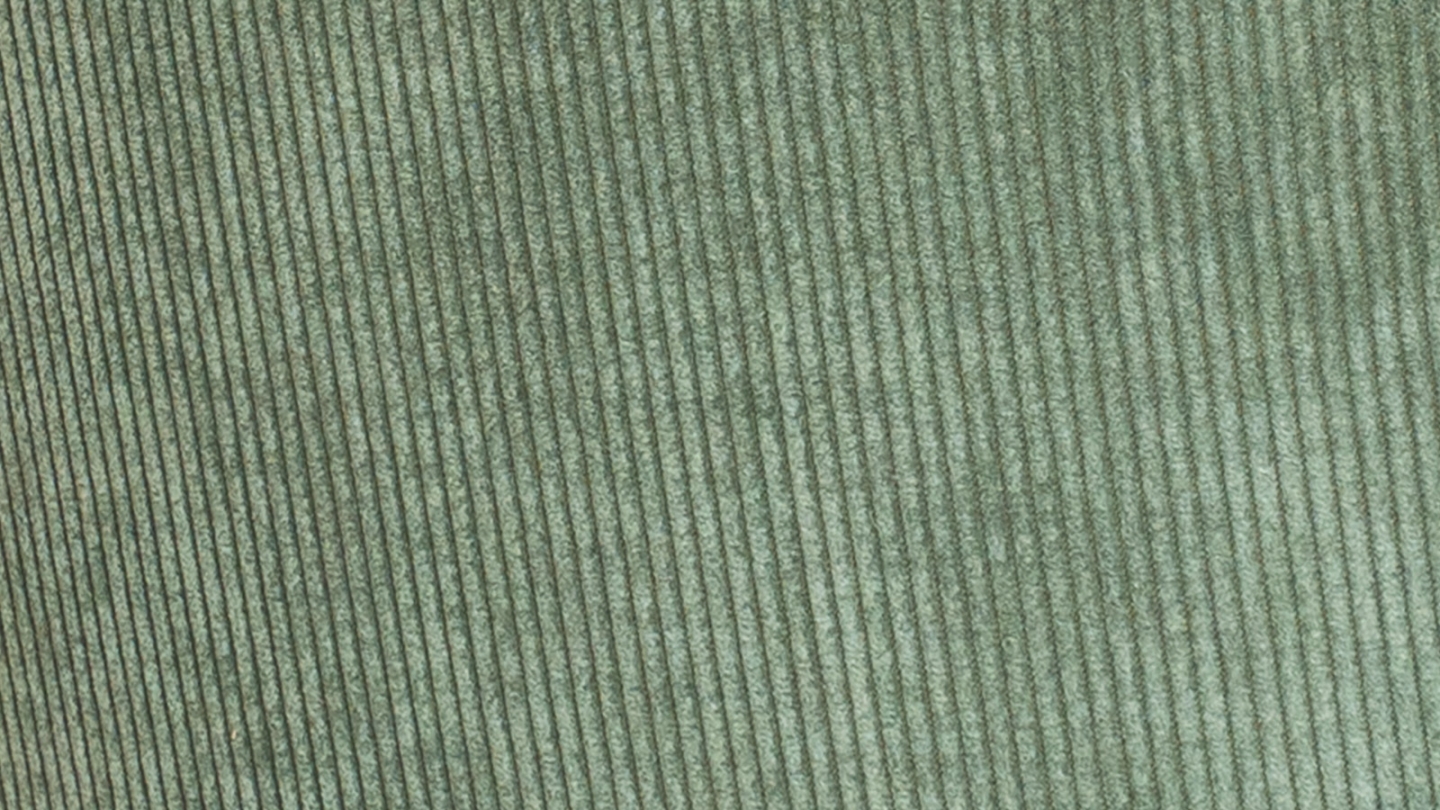 Lot de 2 chaises en acier chromé, cannage naturel et velours côtelé vert - Paula