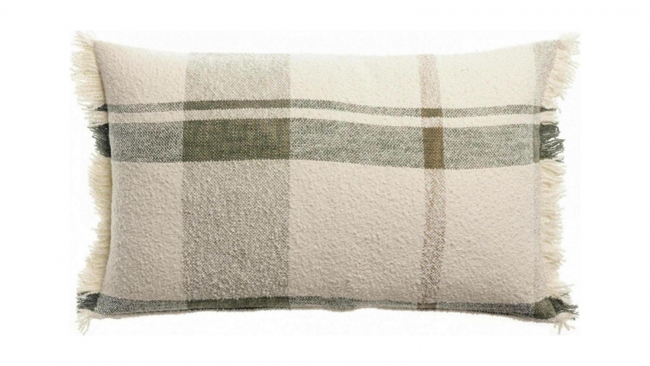 Coussin à carreaux multicolore 40 x 65 cm - Jane