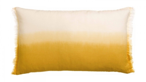 Coussin en lin effet dégradé mangue 40 x 65 cm - Zeff Shade