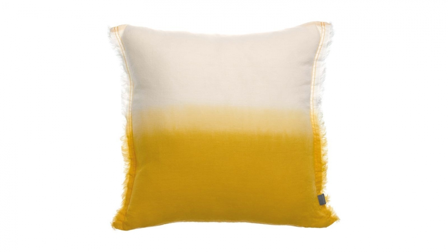 Coussin en lin effet dégradé mangue 45 x 45 cm - Zeff Shade