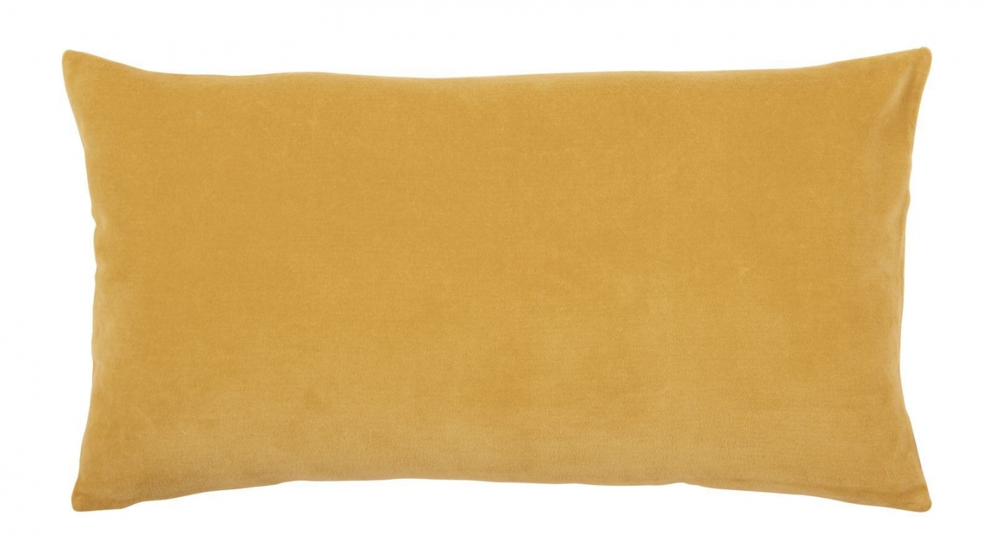 Coussin en velours jaune mais 30 x 50 cm - Elise