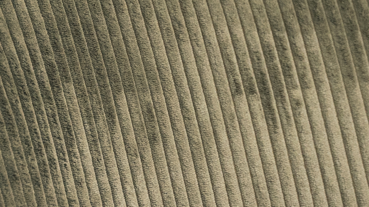 Fauteuil rotin et velours côtelé vert - Mani