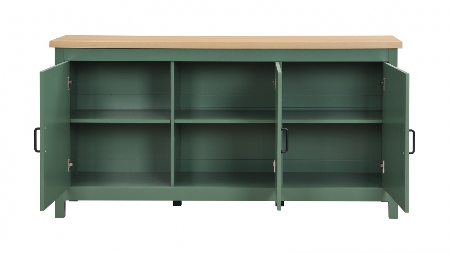 Buffet 3 portes vert 160 cm - Sana