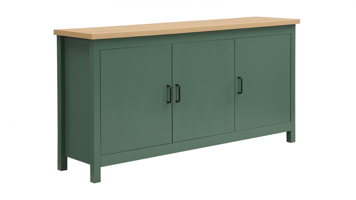 Buffet 3 portes vert 160 cm - Sana