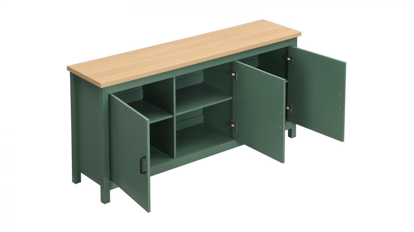 Buffet 3 portes vert 160 cm - Sana