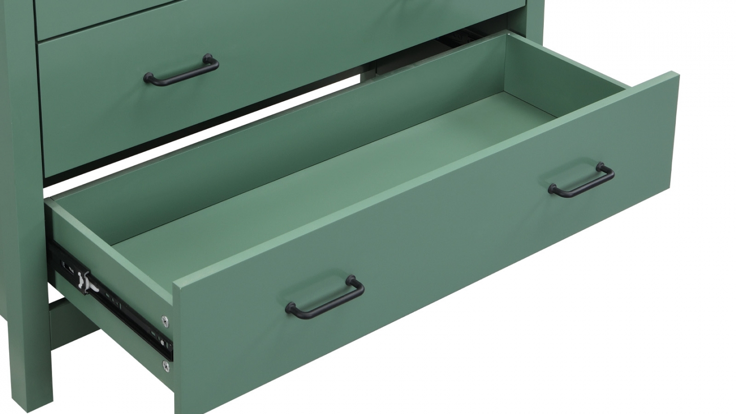 Commode 3 tiroirs verte 100 cm - Sana