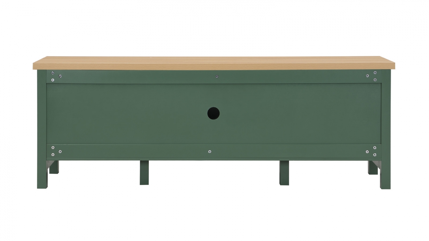 Meuble TV 2 portes vert 160 cm - Sana