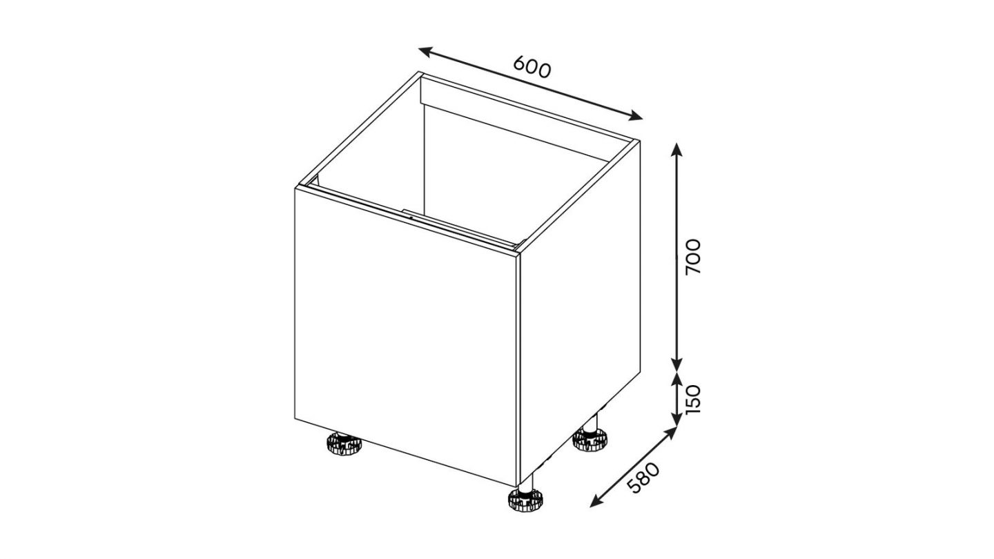 Ensemble de 6 meubles de cuisine - L. 185 cm - vert sauge - Luzia