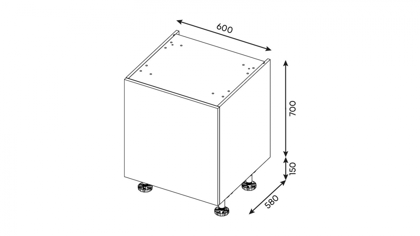 Ensemble de 6 meubles de cuisine - L. 185 cm - blanc - Luzia