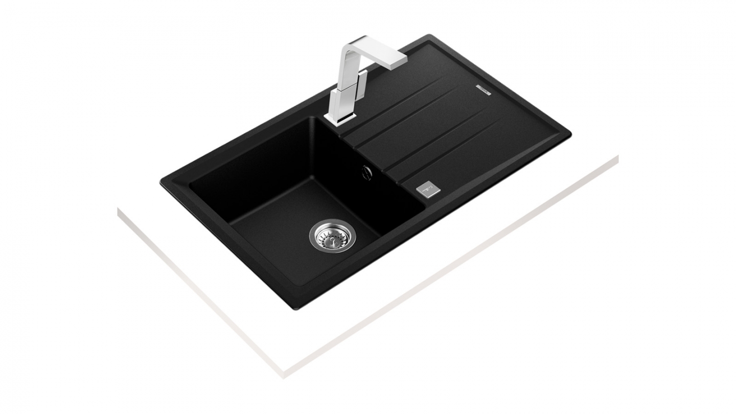 Ensemble de 8 meubles de cuisine - L. 245 cm - abricot - Luzia