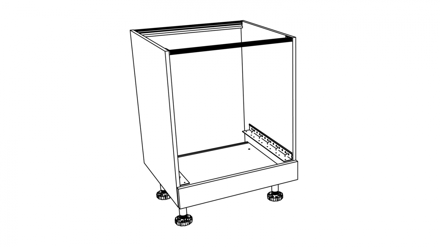 Ensemble de 8 meubles de cuisine - L. 245 cm - abricot - Luzia