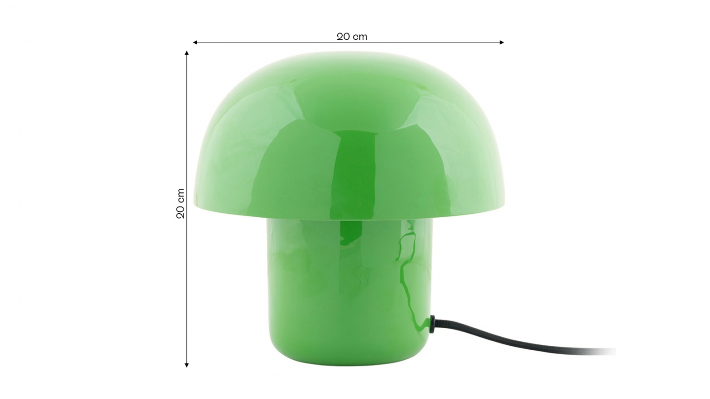 Lampe à poser champignon en métal émaillé vert vif - Fat Mushroom Mini