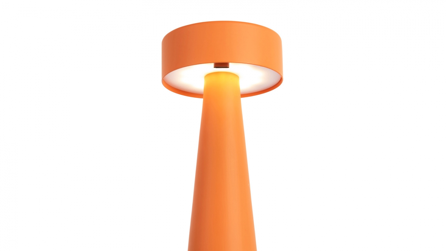 Lampe de table LED champignon orange - Mini LED