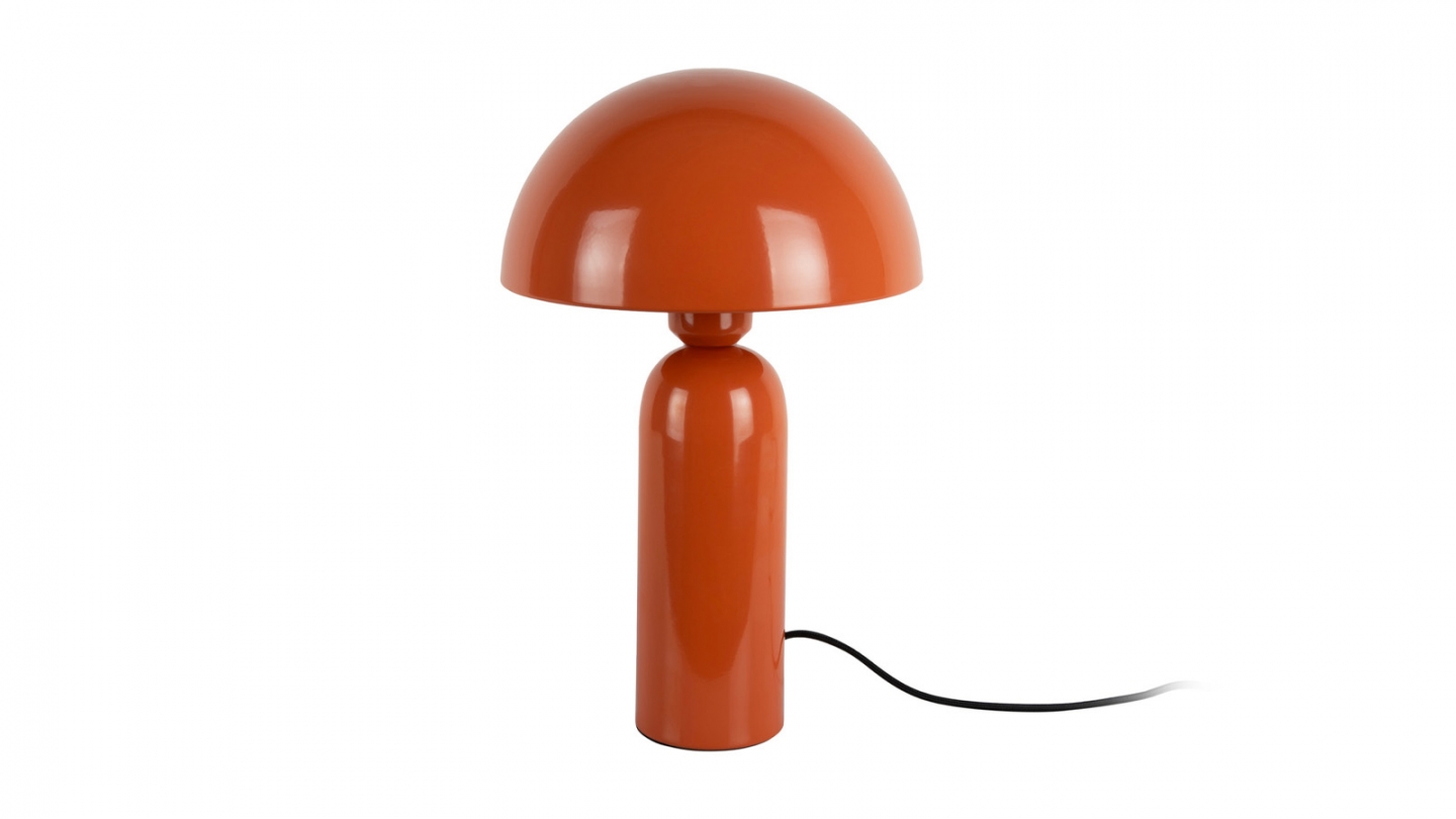 Lampe à poser en métal orange brique - Atrayente