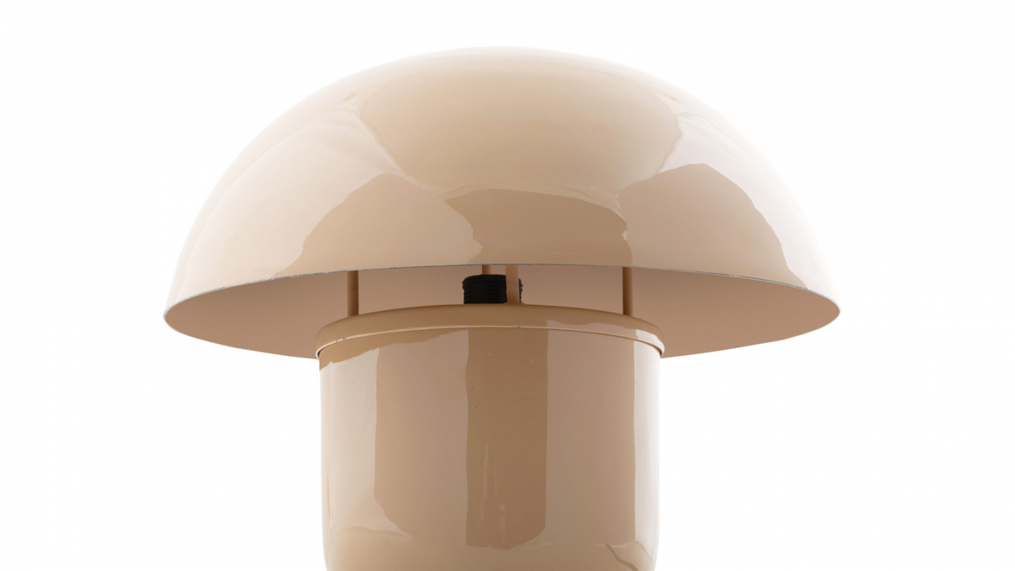 Lampe à poser champignon en métal émaillé brun - Fat Mushroom