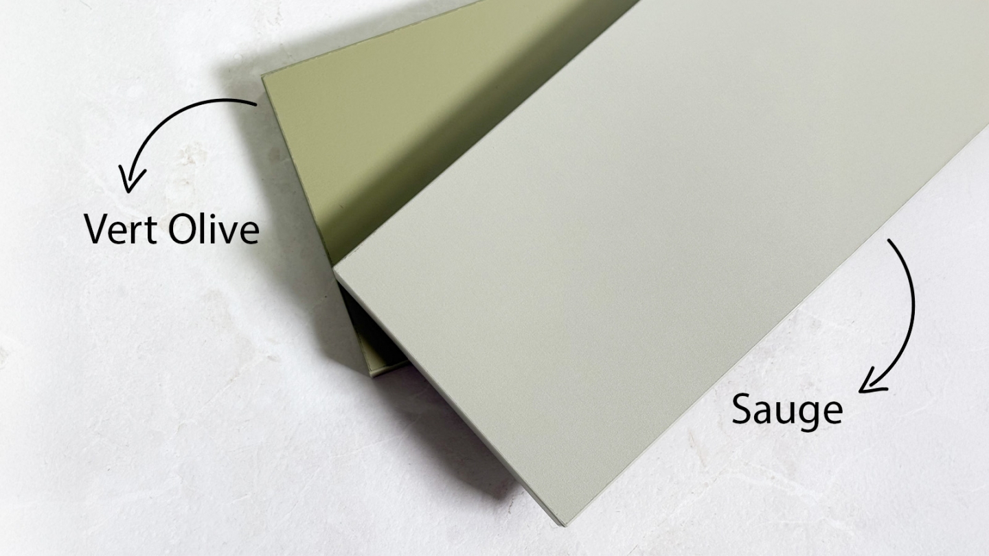 Meubles bas de cuisine - L. 245 cm - vert sauge - Luzia
