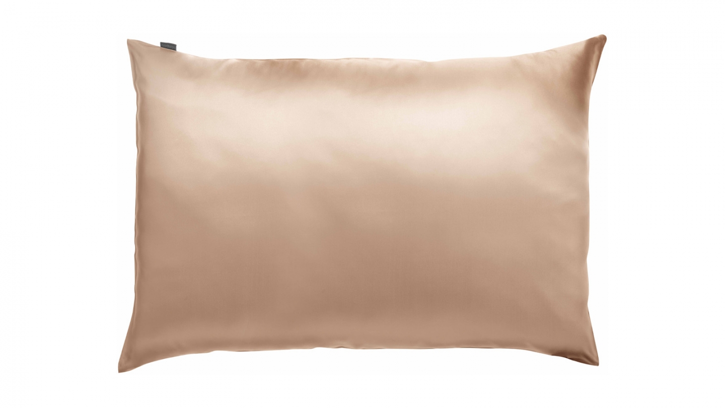Lot de 2 Taies d'oreiller en soie beige 50 x 75 cm - Ashley
