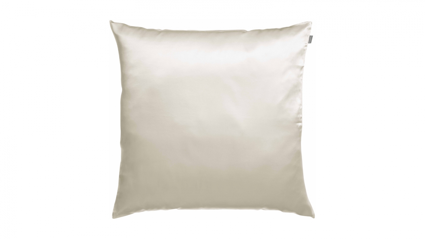 Lot de 2 Taies d'oreiller en soie blanc 65 x 65 cm - Ashley