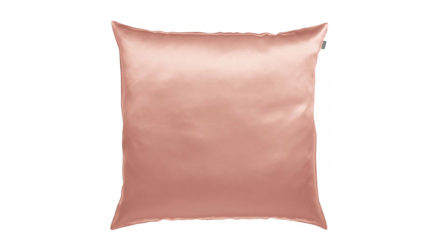Lot de 2 Taies d'oreiller en soie rose nude 65 x 65 cm - Ashley