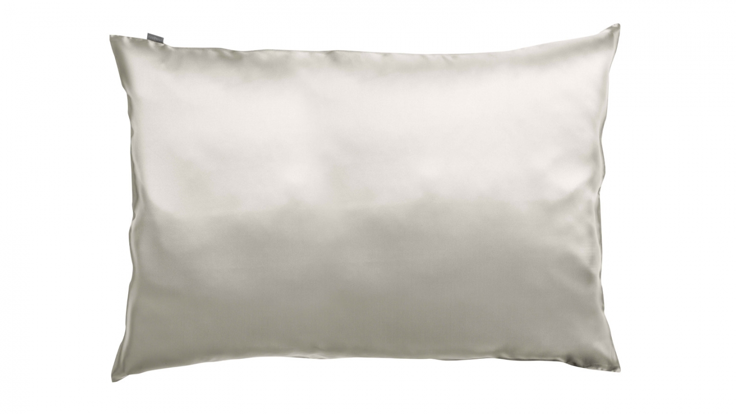 Lot de 2 Taies d'oreiller en soie gris perle 50 x 75 cm - Ashley