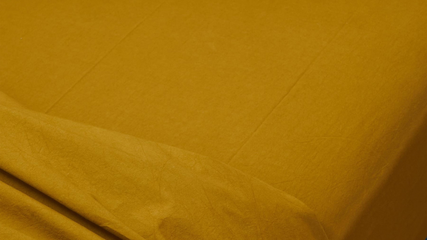 Drap housse en coton bio Jaune 200 x 180 cm - Celeste