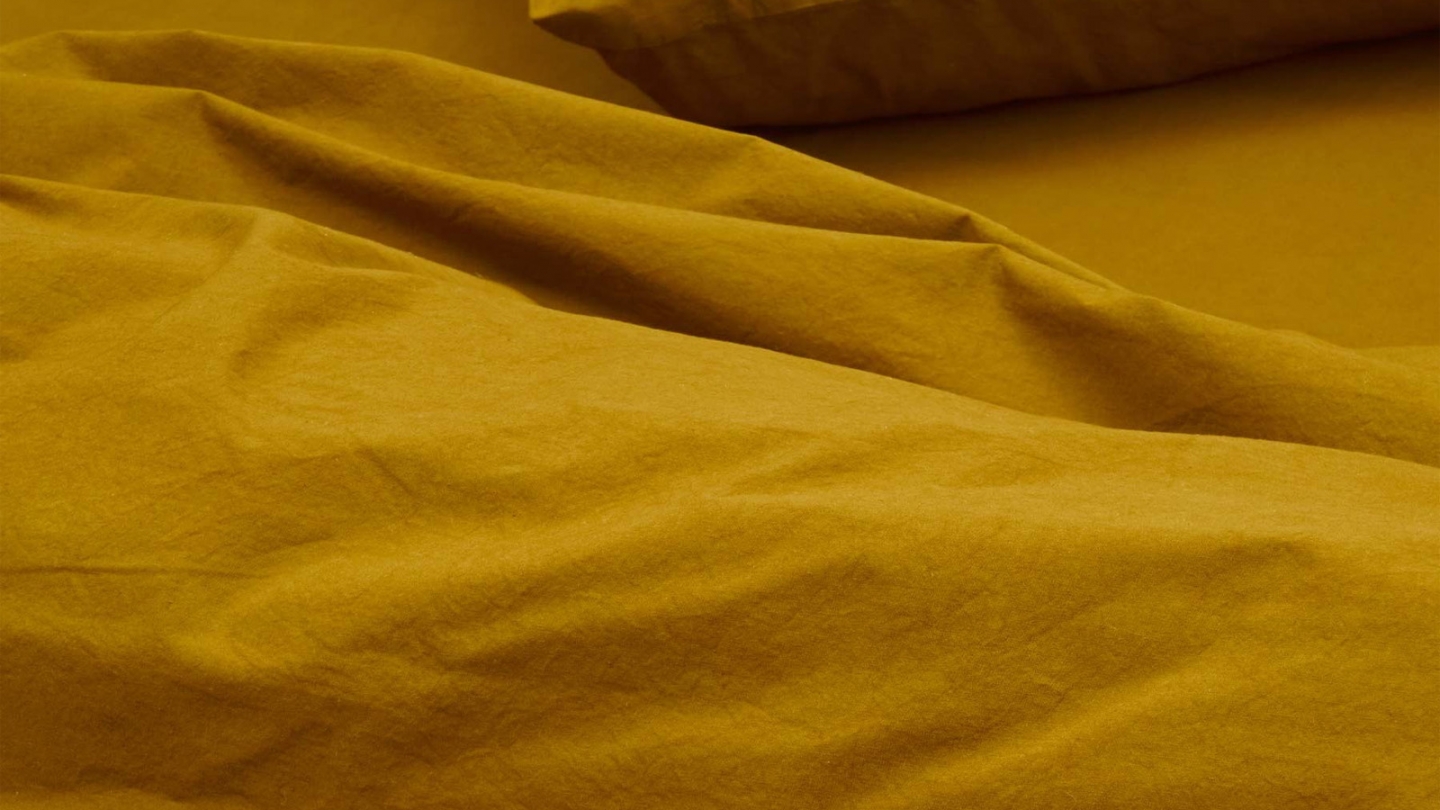 Drap housse en coton bio Jaune 90 x 200 cm - Celeste