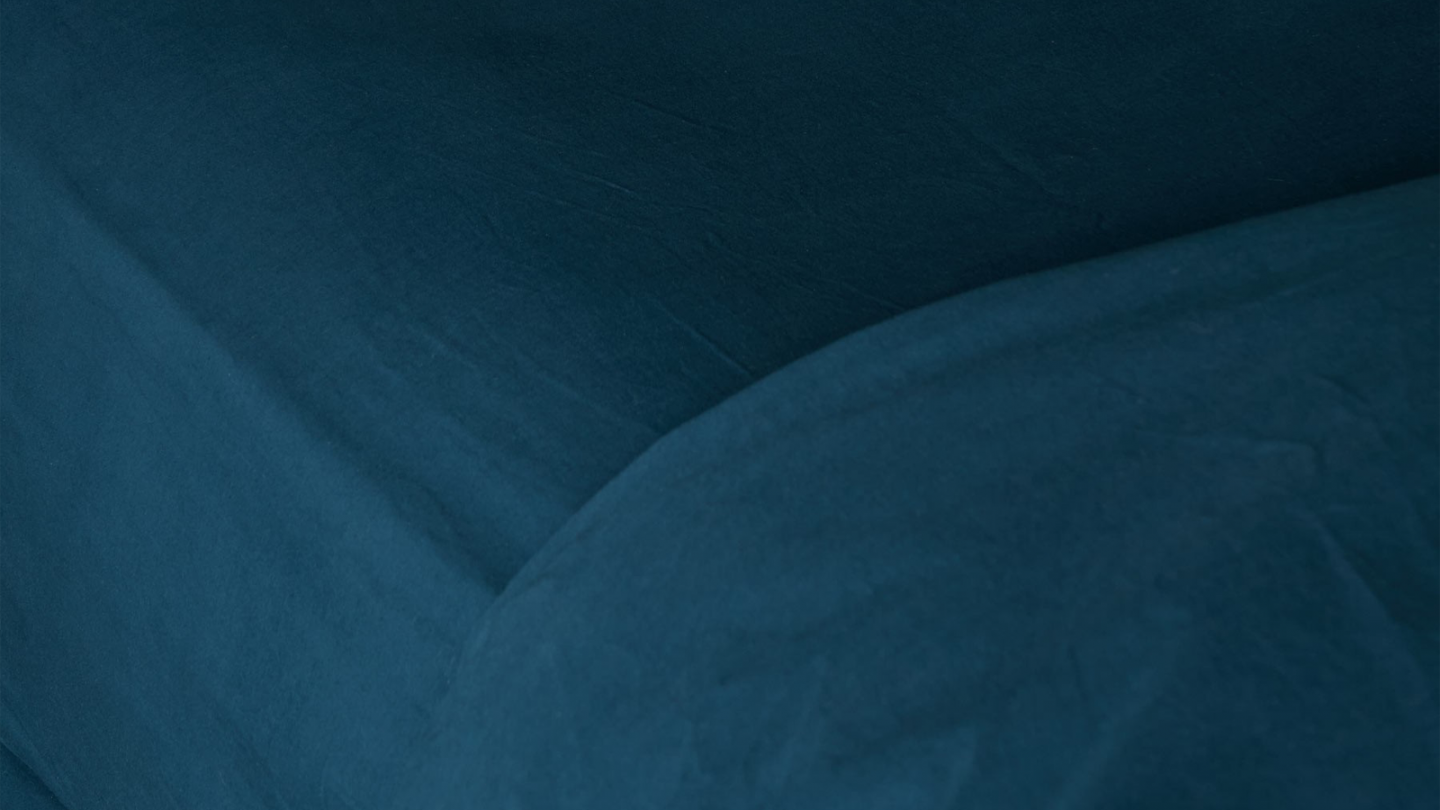 Drap housse en coton bio bleu 140 x 200 cm - Celeste