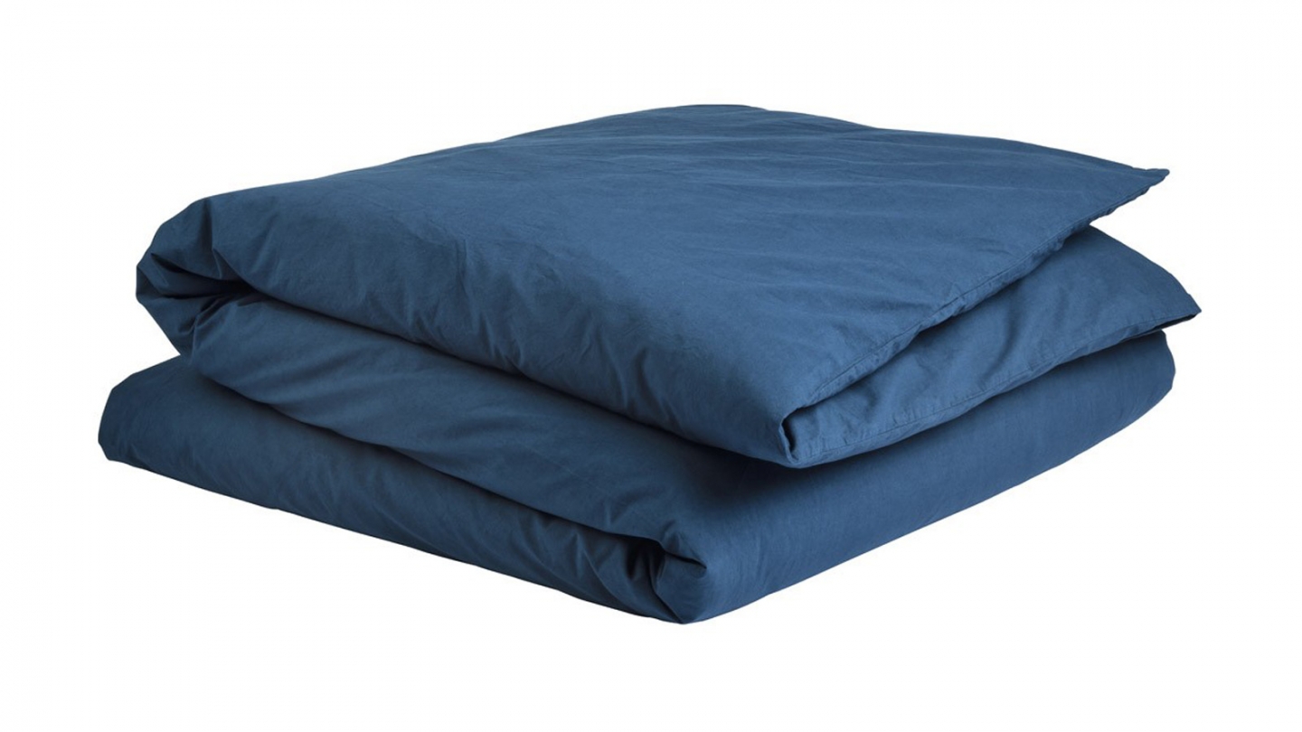 Housse de couette en coton bio bleu 220 x 240 cm - Celeste