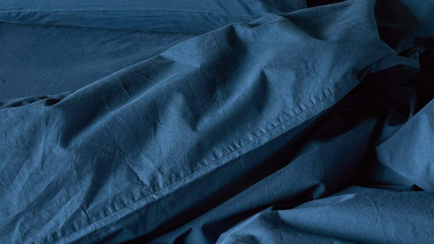 Housse de couette en coton bio bleu 220 x 240 cm - Celeste