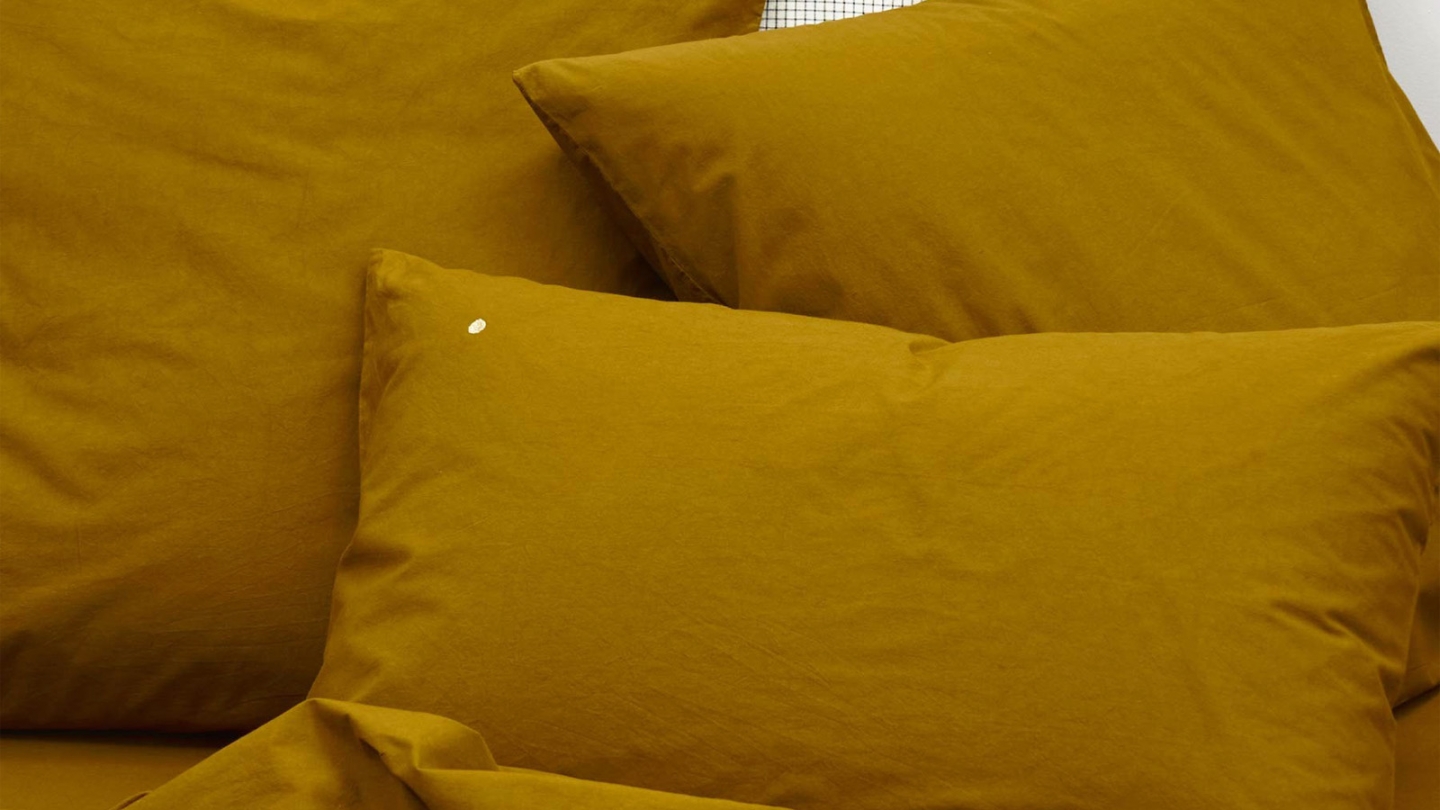 Lot de 2 Taies d'oreiller en coton bio Jaune 65 x 65 cm - Celeste