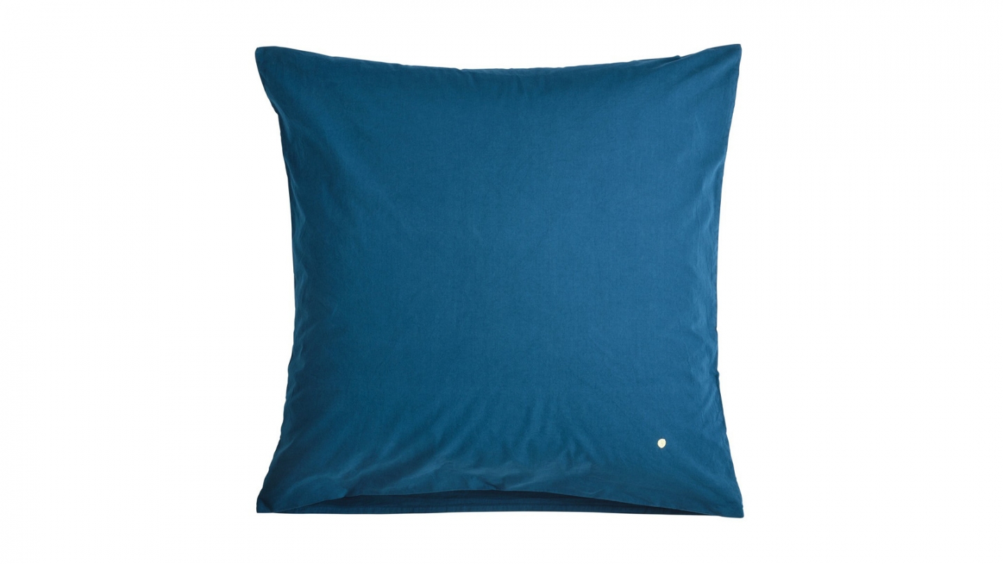 Lot de 2 Taies d'oreiller en coton bio bleu 65 x 65 cm - Celeste