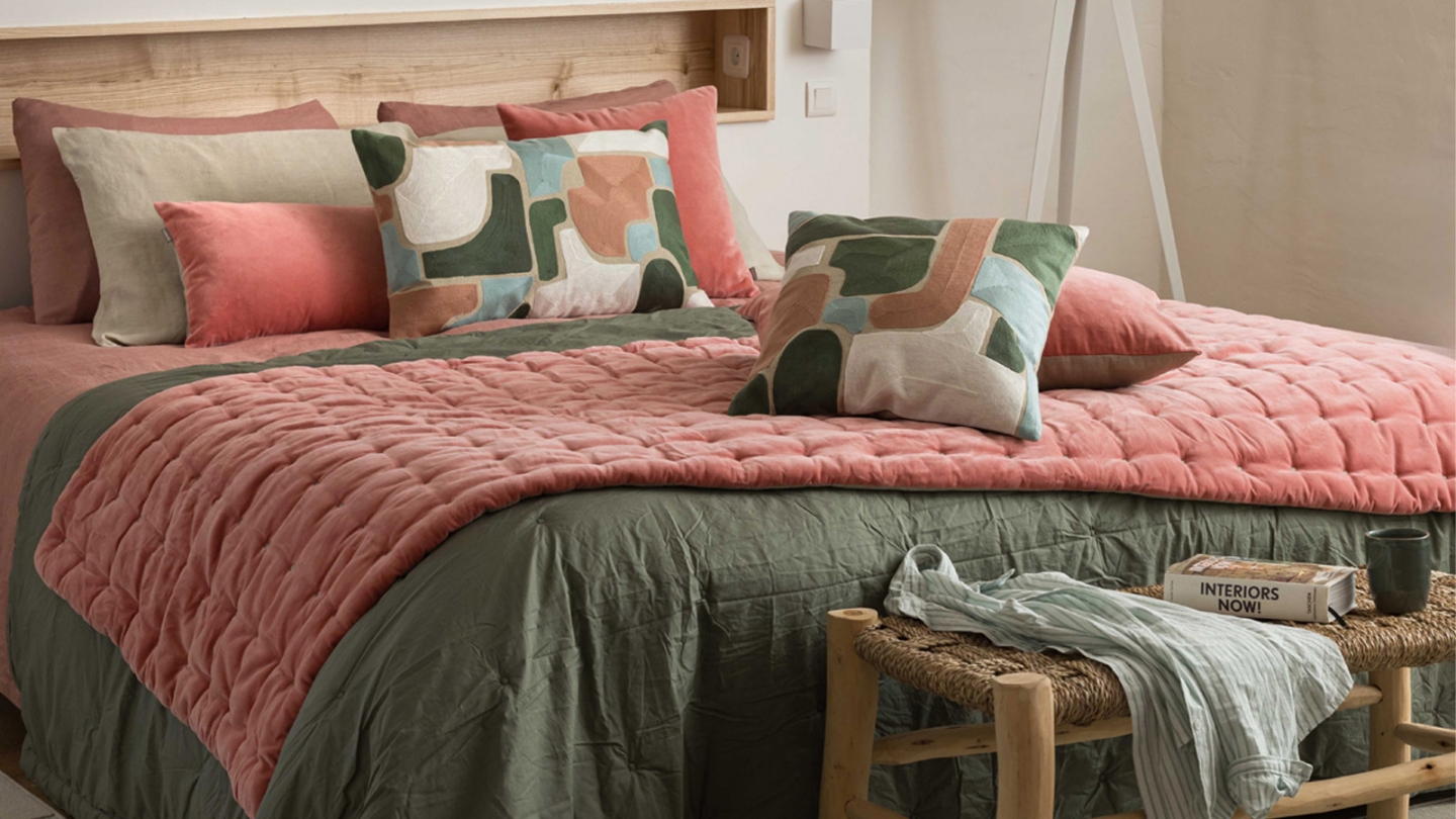 Chemin de lit en velours uni Orange 90 x 240 cm - Elise