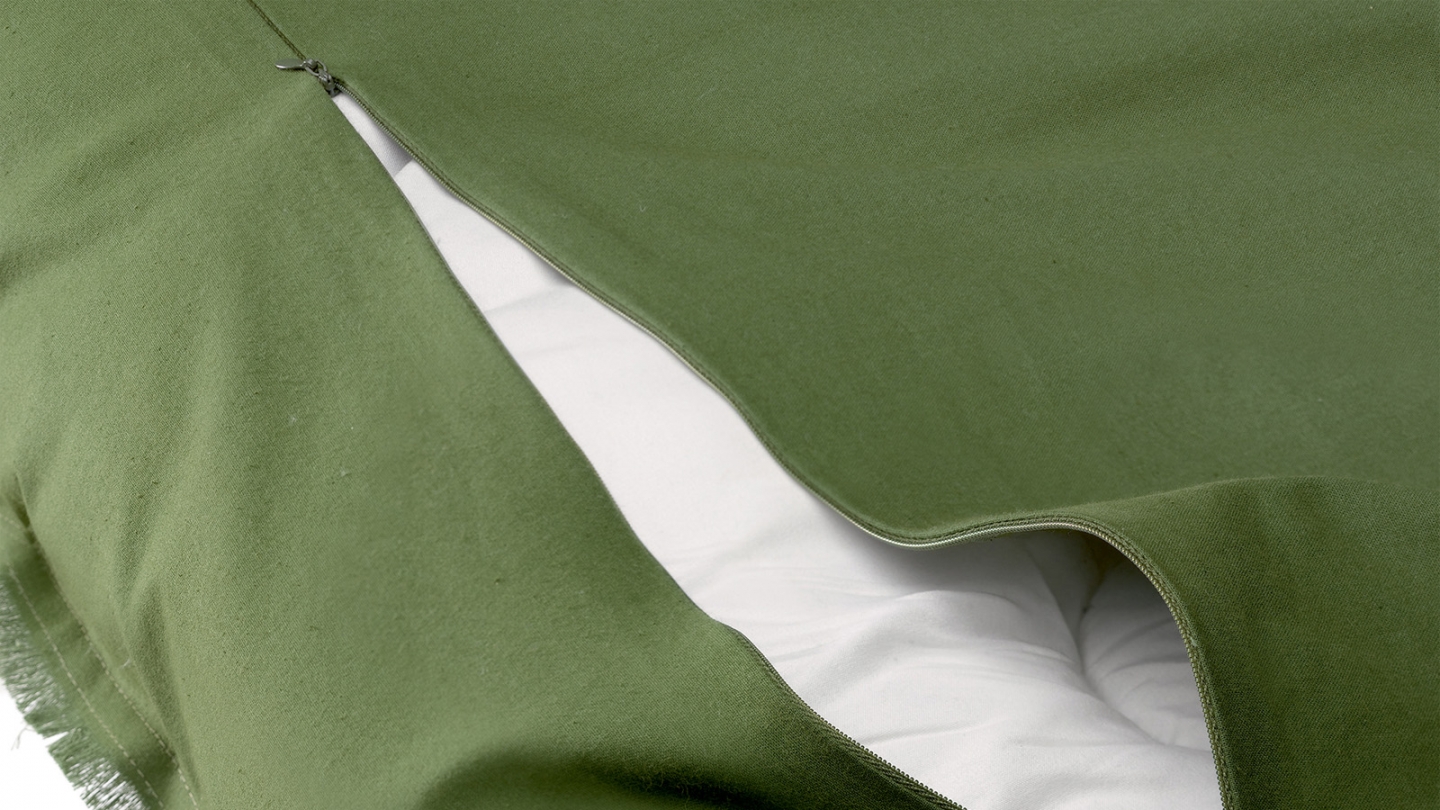 Edredon en velours Vert eucalyptus 85 x 200 cm - Fara