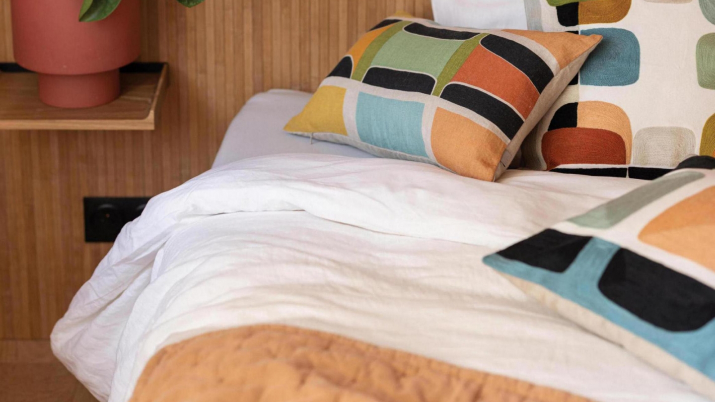 Housse de couette en chanvre Blanche 240 x 220 cm - Kala