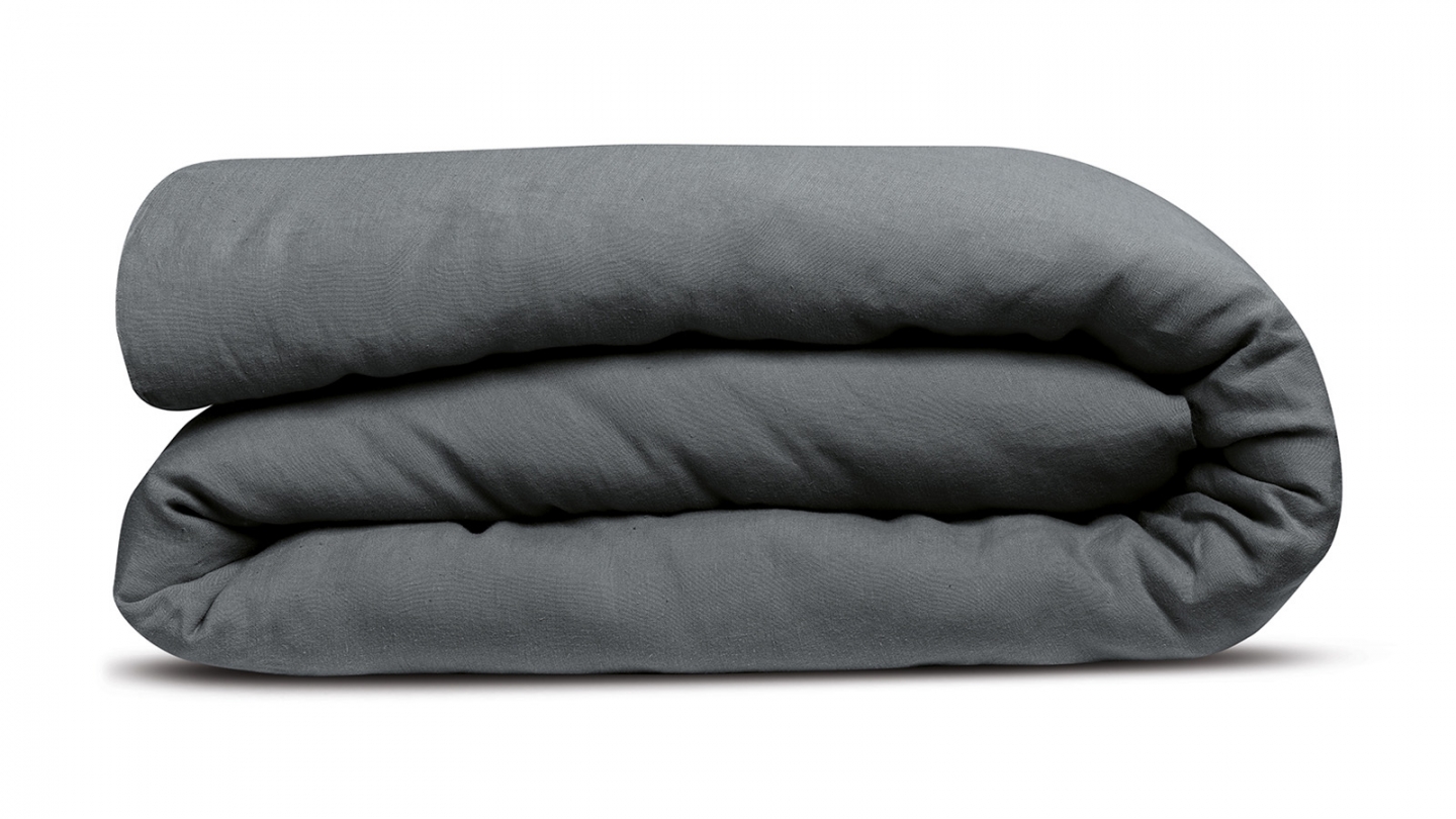 Housse de couette en chanvre Gris 240 x 220 cm - Kala