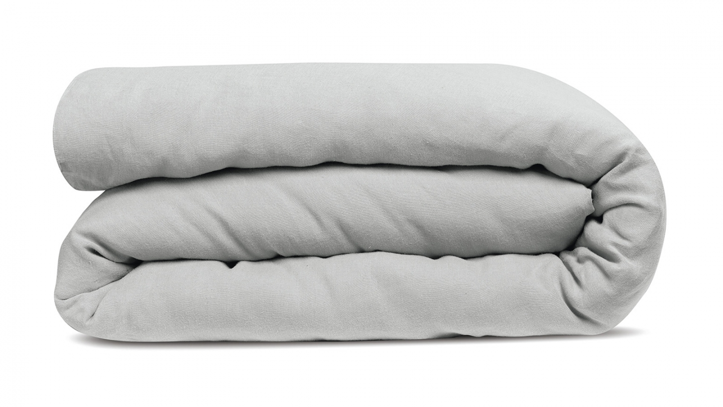 Housse de couette en chanvre Gris 260 x 240 cm - Kala