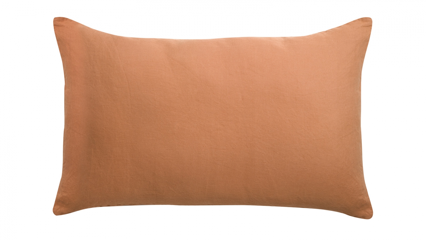 Lot de 2 Taies d'oreiller en chanvre Rose 50 x 75 cm - Kala