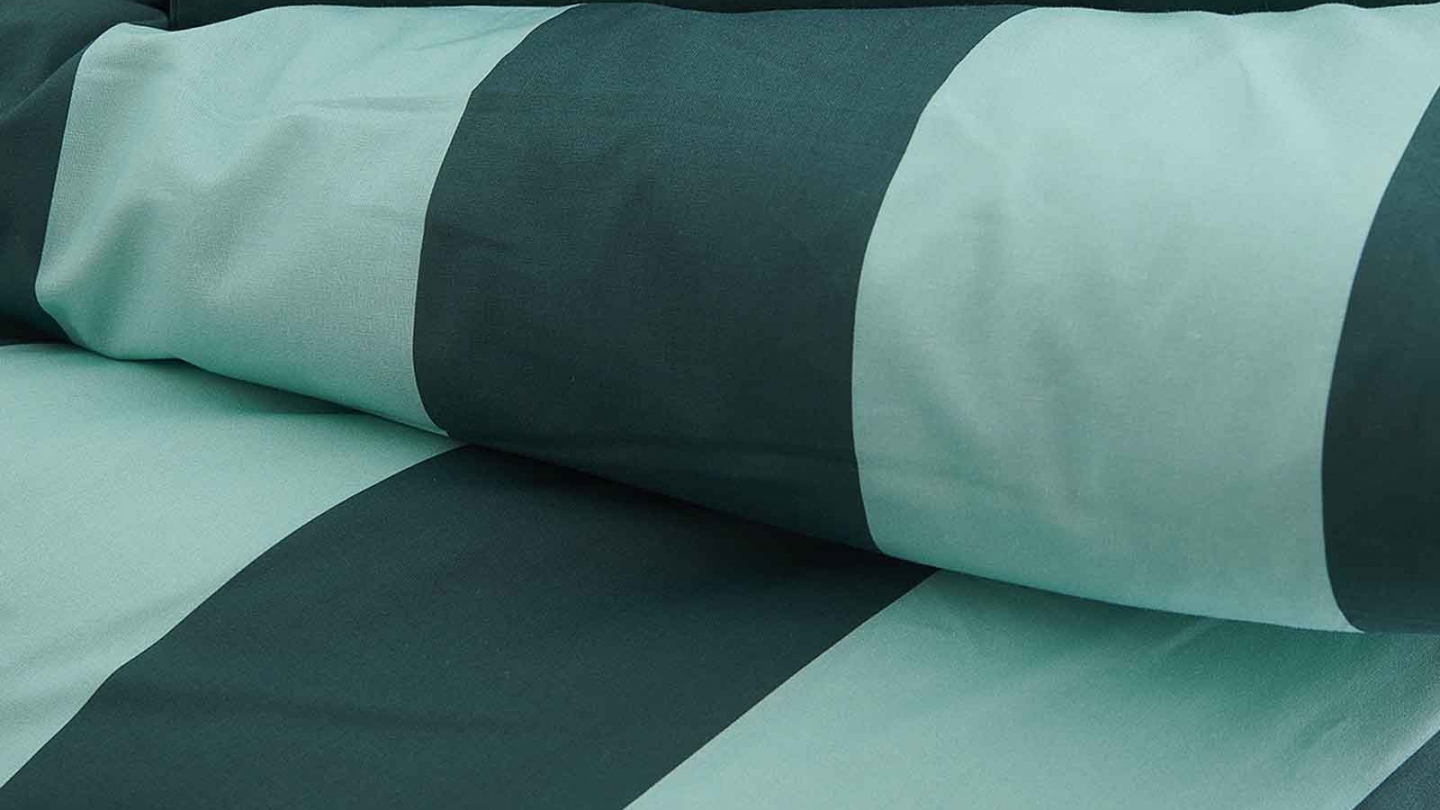Lot de 2 Taies d'oreiller en coton bio rayée Bleu 70 x 50 cm - Malo