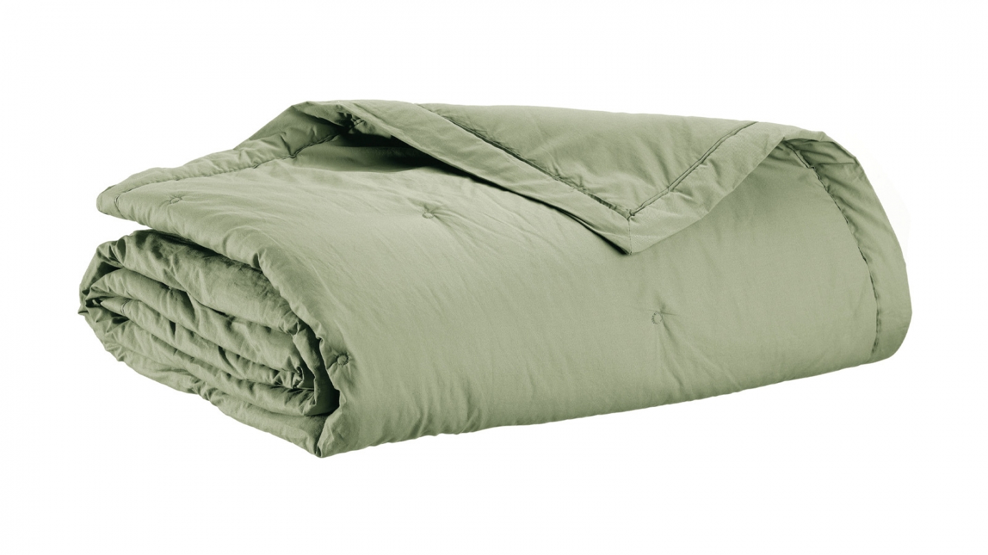 Jeté de lit en coton Vert 240 x 260 cm - Tika Jeté de lit en coton Vert 240 x 260 cm - Tika