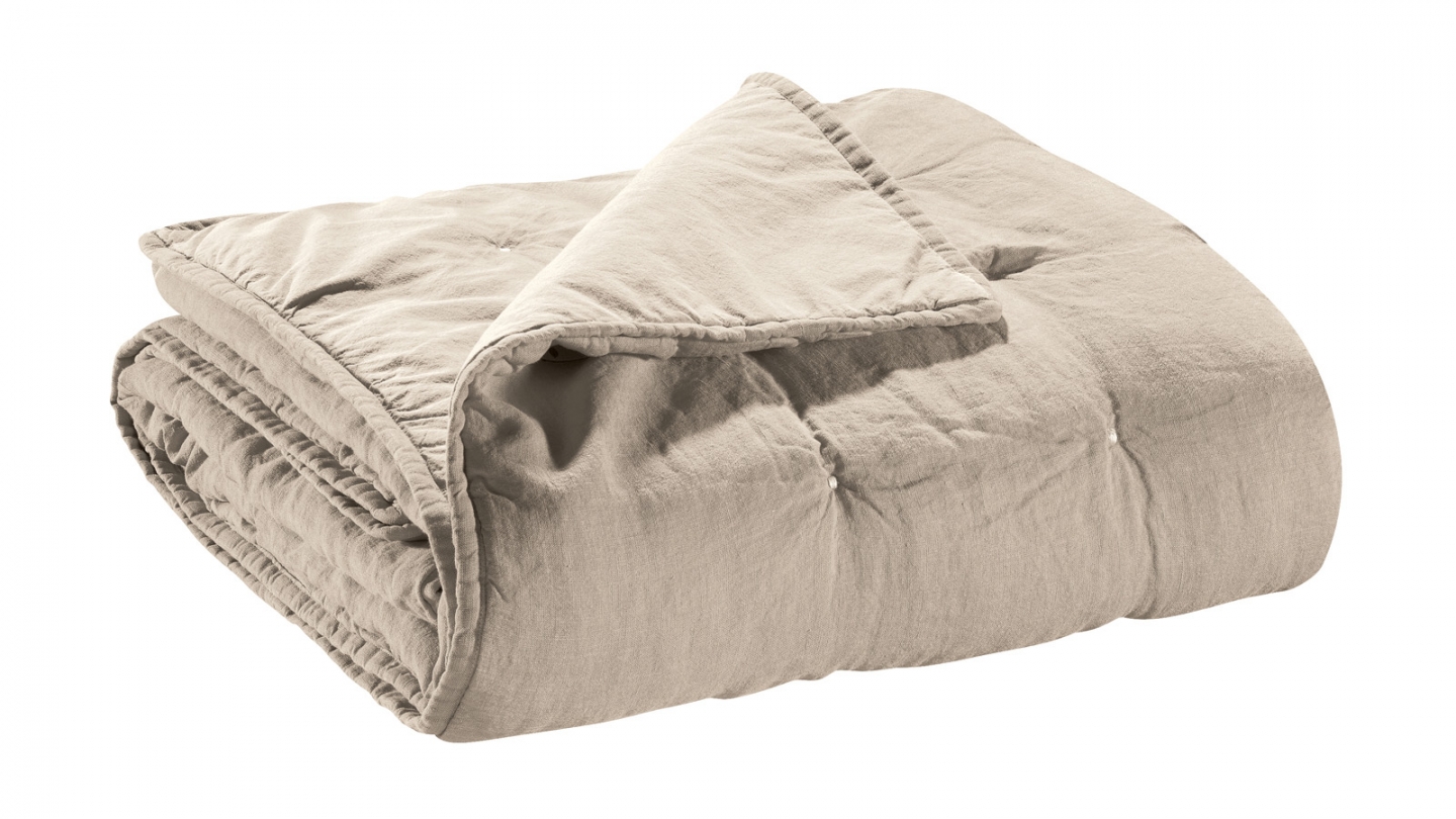 Chemin de lit en lin Naturel 90 x 240 cm - Zeff