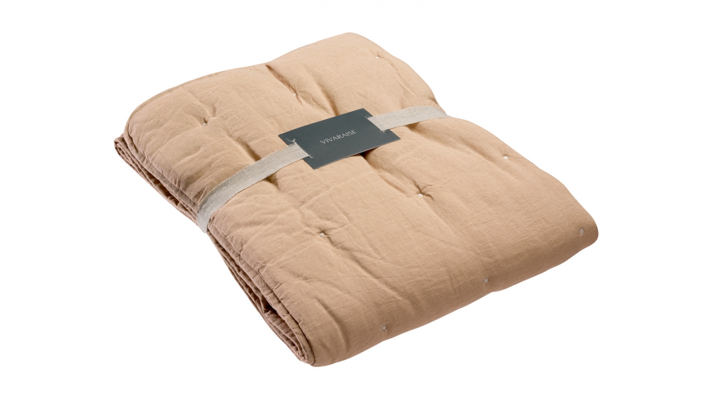 Chemin de lit en lin Naturel 90 x 240 cm - Zeff