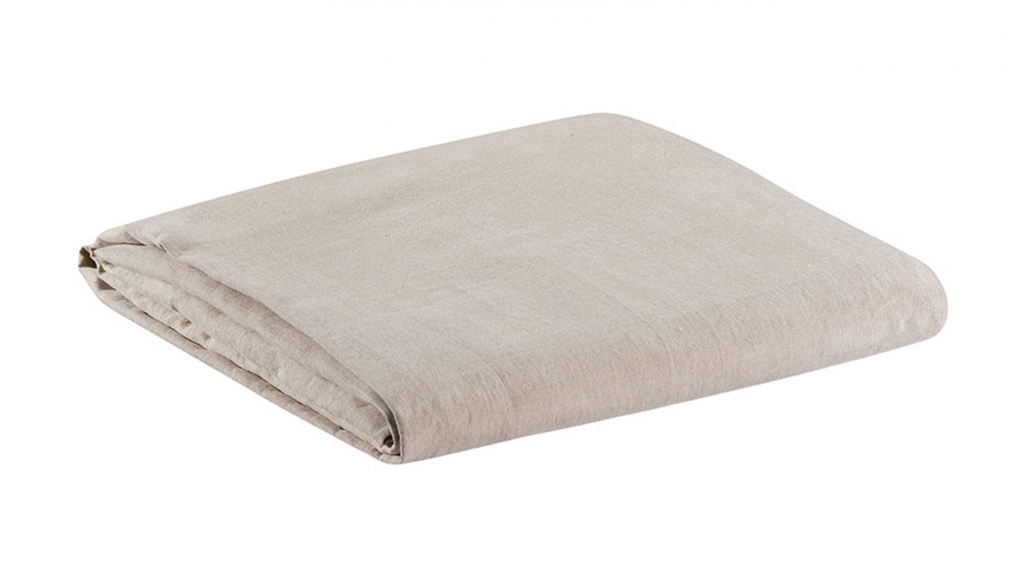 Drap housse en lin Naturel 180 x 200cm - Zeff