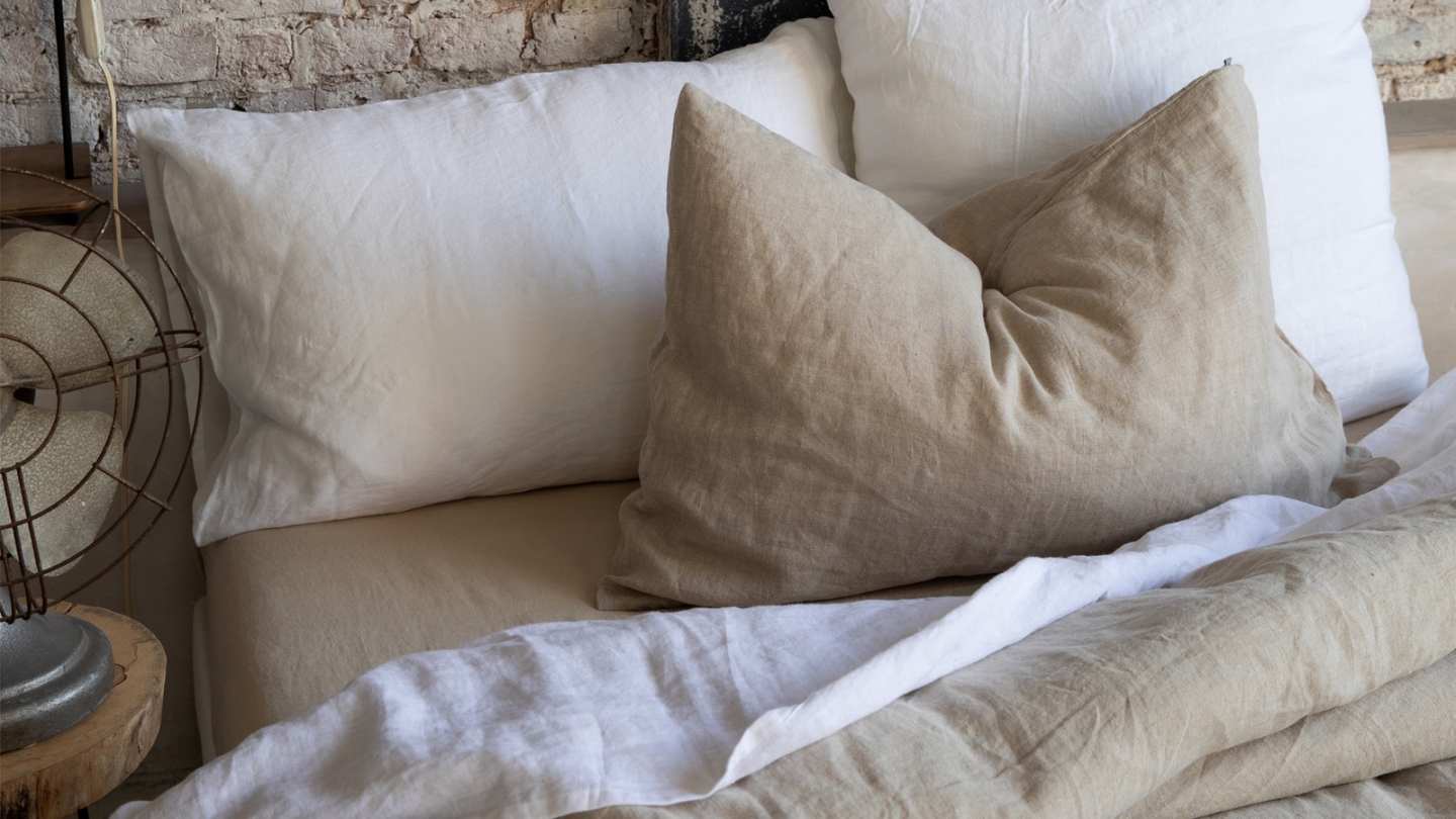 Housse de couette en lin Blanc 260 x 240 cm - Zeff Housse de couette en lin Blanc 260 x 240 cm - Zeff