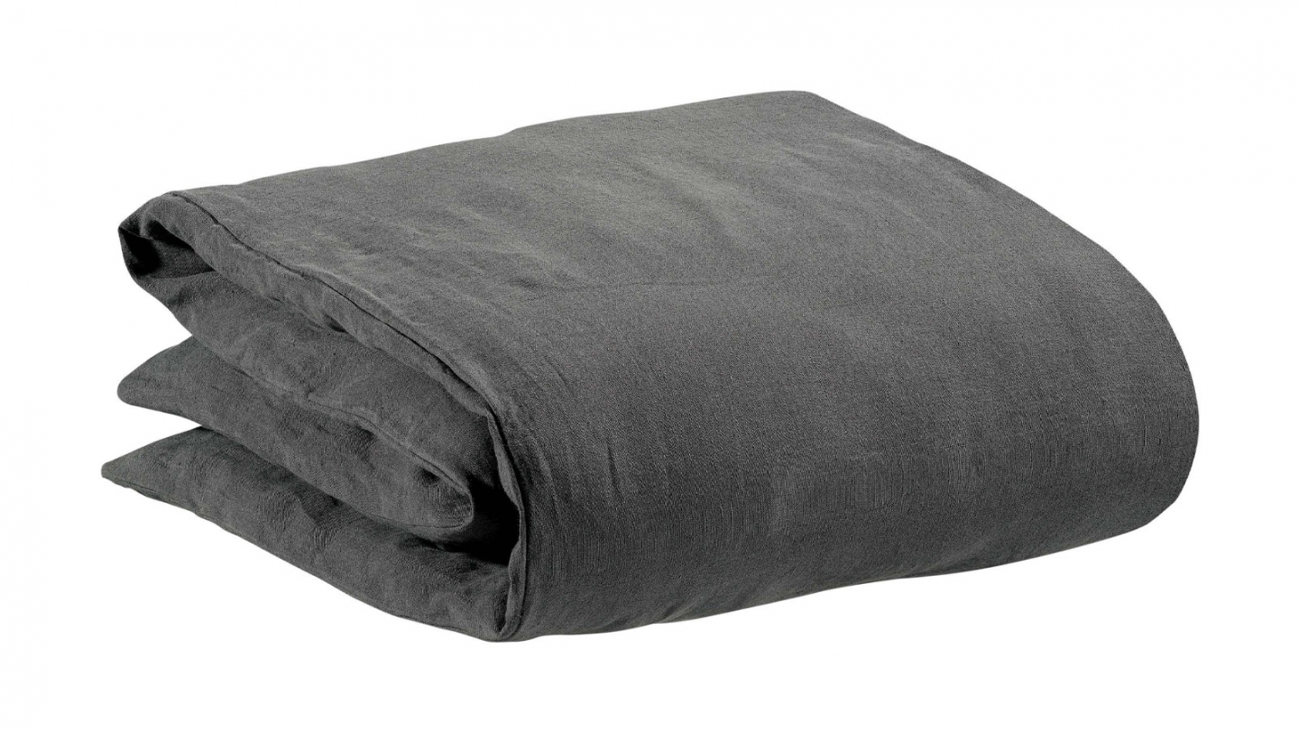 Housse de couette en lin Gris 240 x 220 cm - Zeff Housse de couette en lin Gris 240 x 220 cm - Zeff